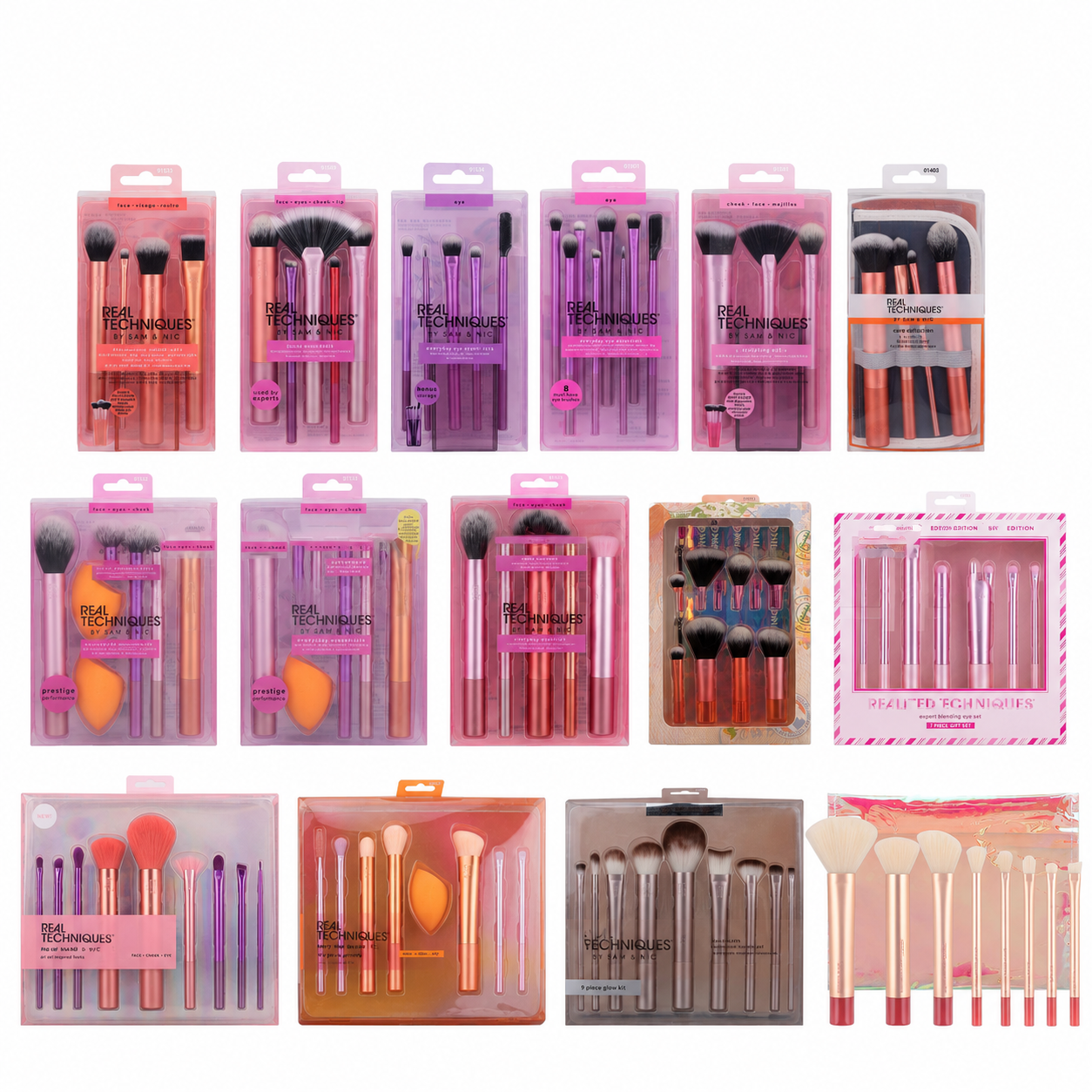Wholesale Custom Package Minimalist Clear Blister Packaging for Cosmetics and Make up Brushes Set Box