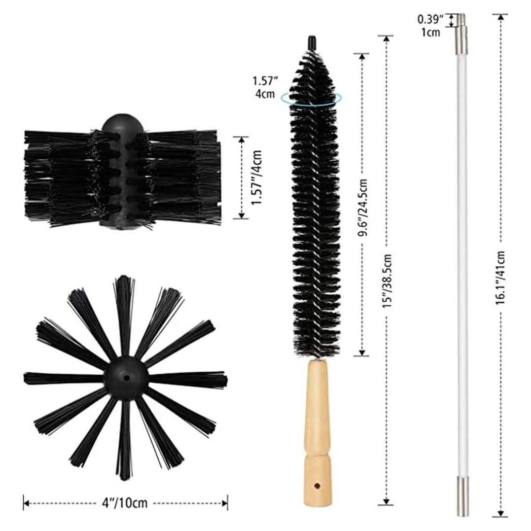 TDF Premium Industrial Synthetic Fiber Picote Coating Brush OEM Customization 100mm Diameter Rubber Handle for Sewer Pipe