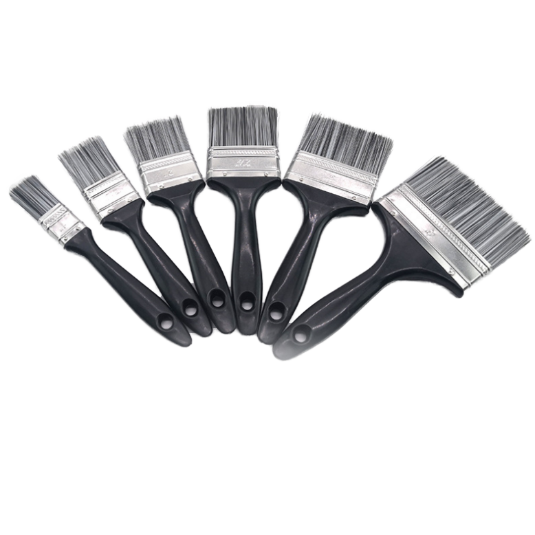 High Quality Industrial DIY Grade Synthetic Fiber Nylon Bristles Wall Paint Brushes 2 Thickened Plastic Handle OEM Customizable