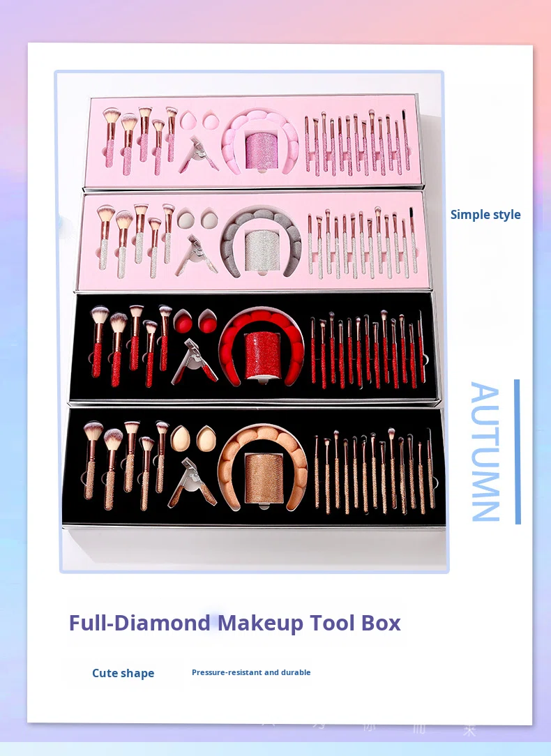 Diamond Bling Makeup Brushes Detail 1
