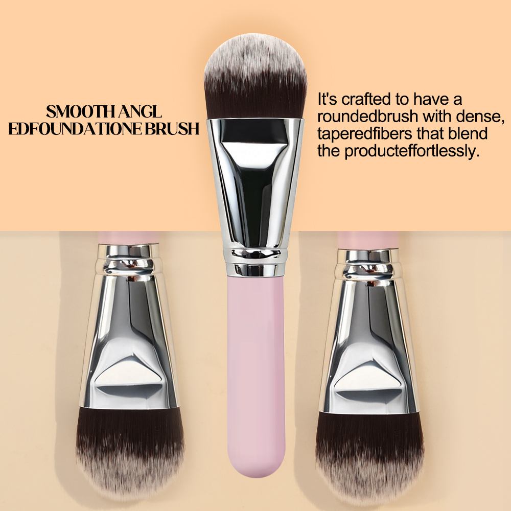 New Design Pink Single Foundation Fiber Custom Logo Travel Wholesale Vegan Luxury Private Label Professional Makeup Brushes