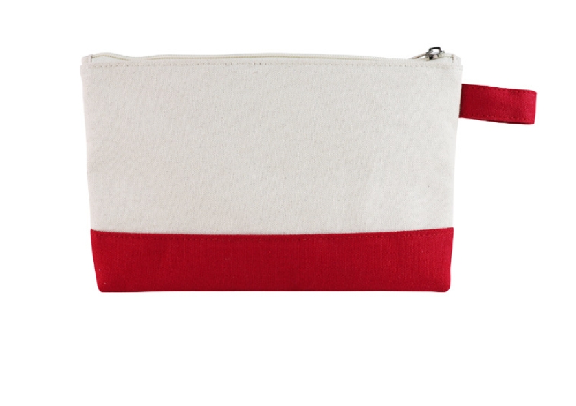 Wholesale Personalized Eco Friendly Cotton Canvas Custom logo Printed Cosmetic Bag Makeup Pouch