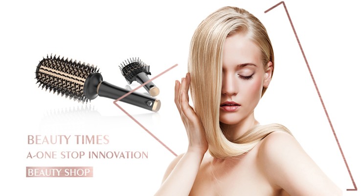 Luxury Gold Cushion Oval Hair Brush with Soft Gel Handle