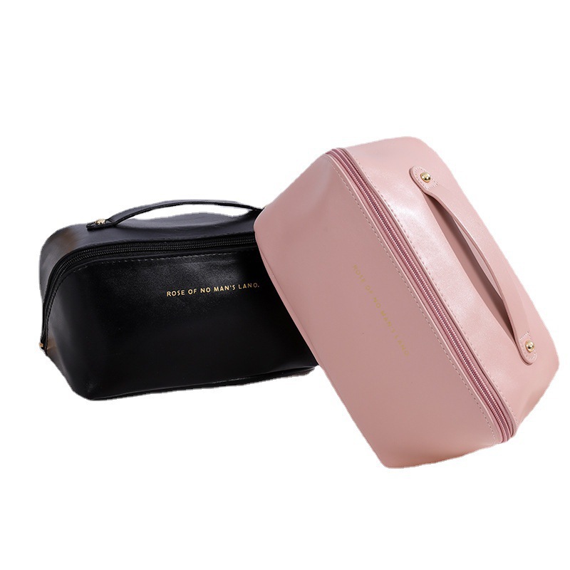 X928 Oem Factory Custom Travel Cosmetic Bags Pu Leather Portable Makeup Bag Toiletry Pouch Skincare Bag For Washing Beauty