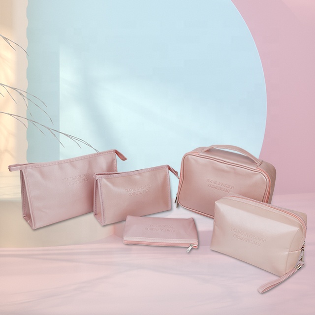 OEM/ODM Waterproof PU Toiletry Pouch Makeup Cosmetic Bag Travel Organizer