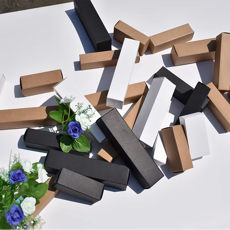 Custom Portable Mini Tube Cardboard Box for Perfume &amp; Cosmetics Packaging Self-Erecting with Handle Eco-Friendly Reusable Design