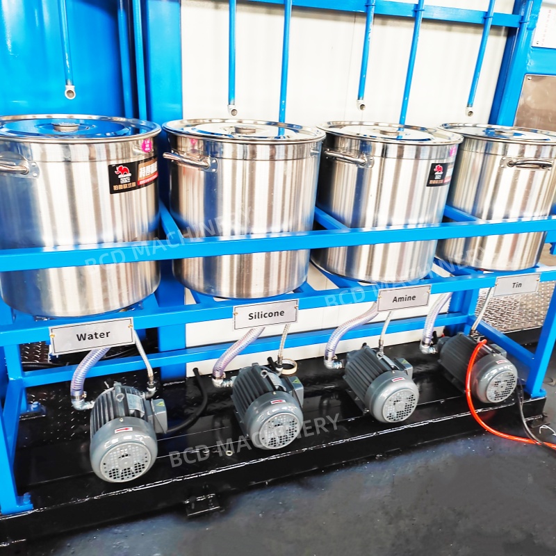 PLC Control Semi-Automatic Multi-Purpose Strict Process Batch Mattress Makeup Sponge Foam Making Machine