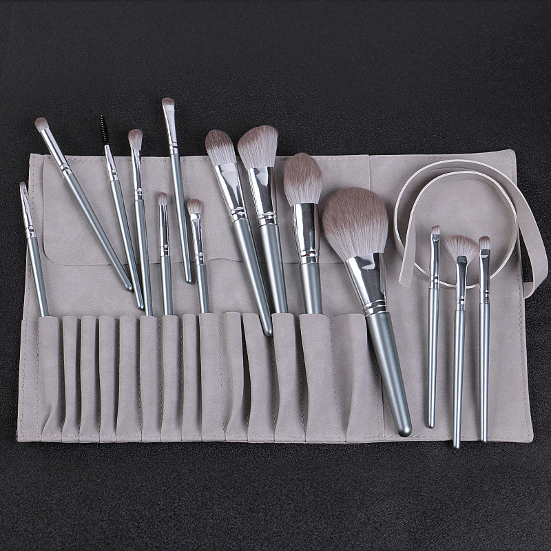 New Arrivals Professional Hot Makeup Brushes Tool Set Luxury Color 14 Pieces Electroplate Makeup Private Label Travel Brush Set