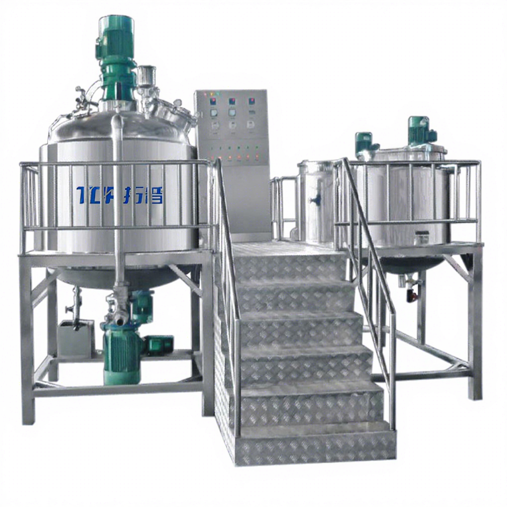 Customizable Fixed Vacuum Emulsifying Mixer for Hair Care, Skincare &amp; Personal Care Product Manufacturing