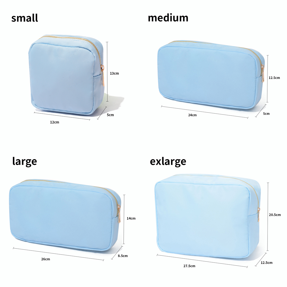 Large Capacity Travel Organizer Foldable Fashion Trend Durable Sustainable Reusable Waterproof Nylon Cosmetic Pouch Makeup Bag