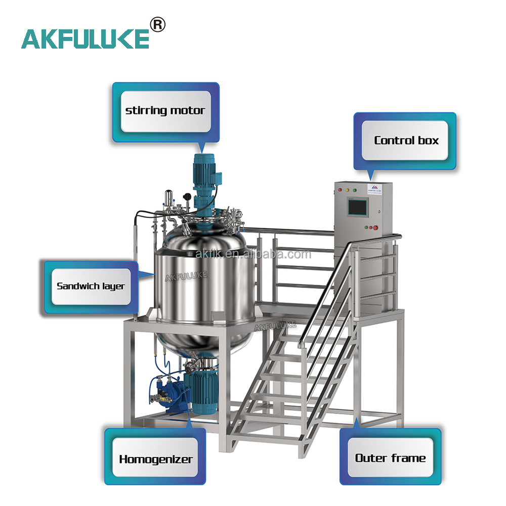 SUS304 Digital High-Accuracy Cosmetic &amp; Liquid Processing Multi-Function Emulsifying Blender 220V OEM Supported