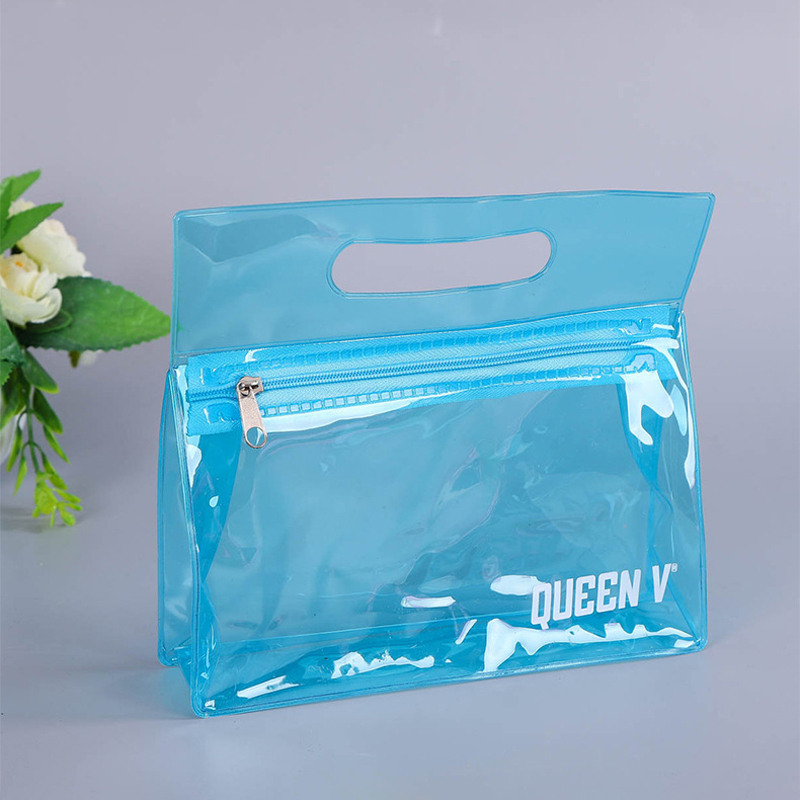 Customized Travel Eva Transparent Ziplock Bag Folding Portable Portable Pvc Cosmetic Storage Bag