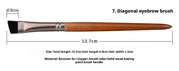 Factory New Natural Hair 9-Piece Makeup Brush Set with Wood Handle for Eye Shadow Blush Repair-Beginners Beauty Tools