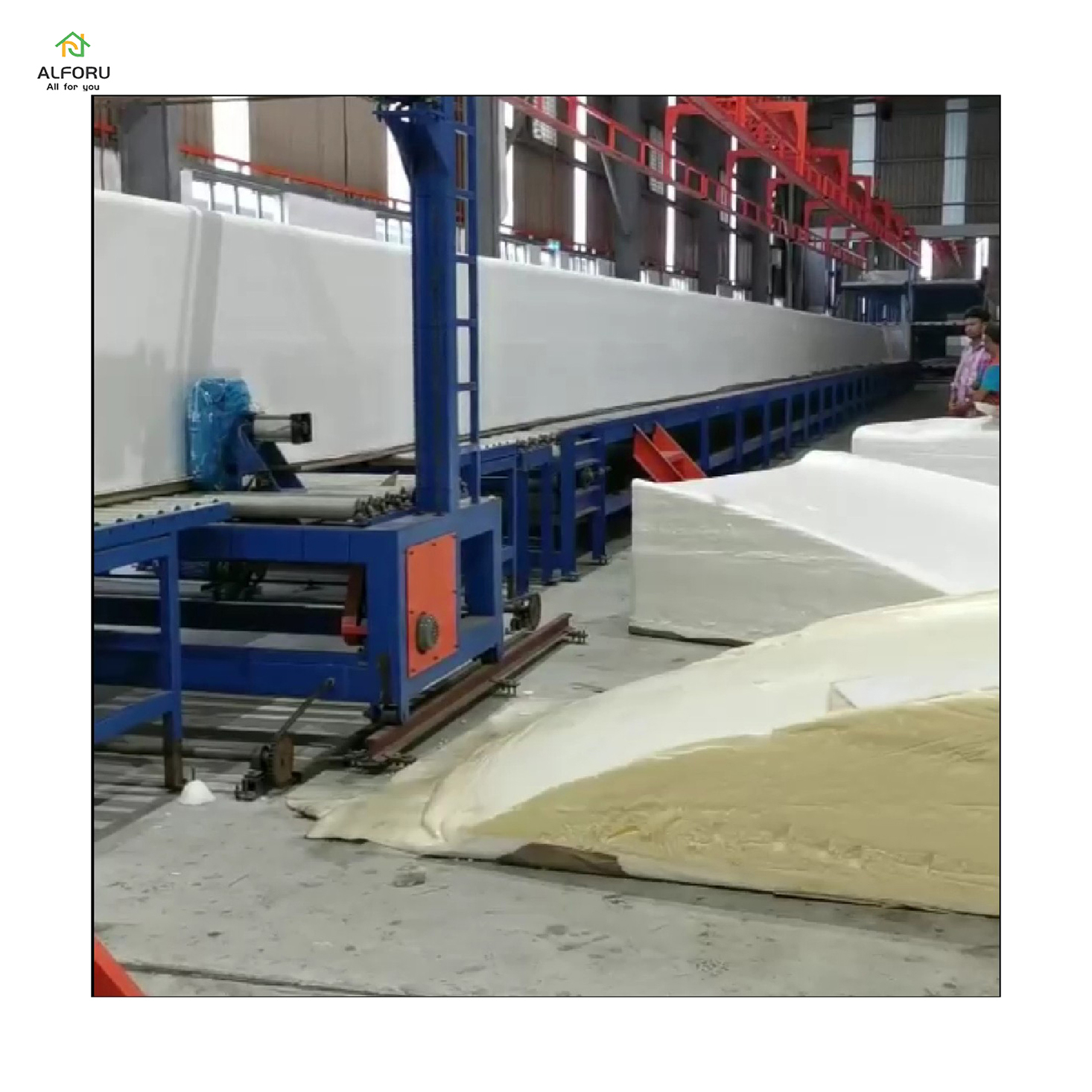 Continuous PU Foam Production Line Make up Sponges Machine Foam Sponge Production Machine