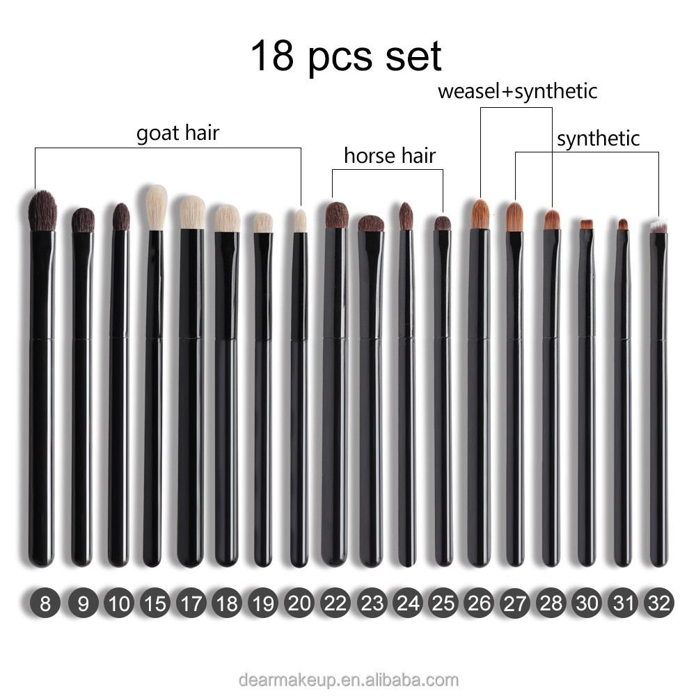 Private Label Personalized Professional Cosmetic Makeup Brushes Set With Pure Handcraft Bristle
