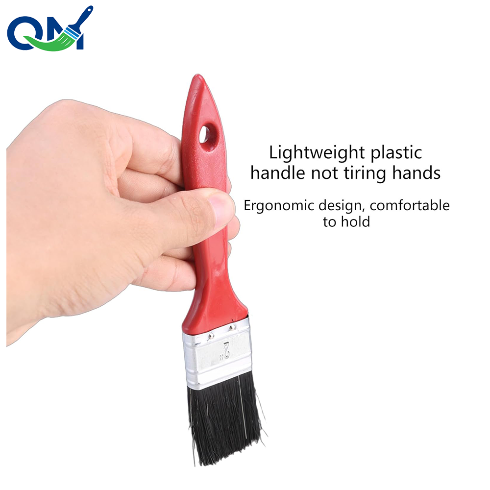 Custom Black Oil Paint Brushes with Premium Nylon Bristles Plastic Handle-Artist Grade Paintbrush Set with Customized Logo Size