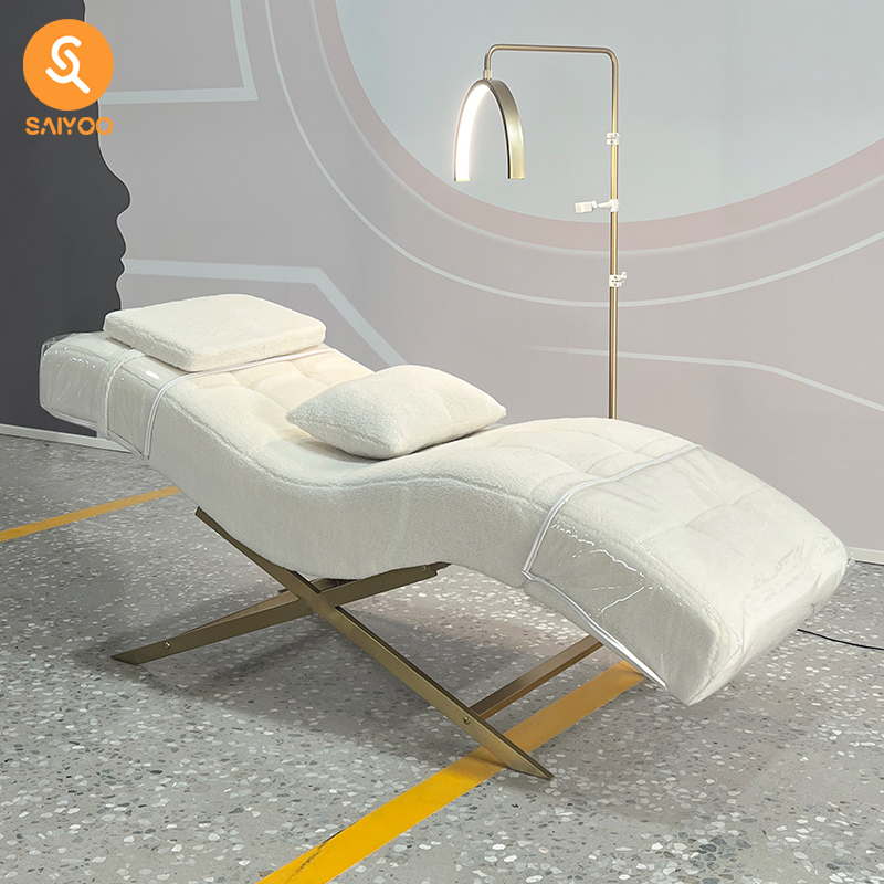 S Shape Eyelash Extension Bed For Beauty Manicure Facial And Microblading Salon Use