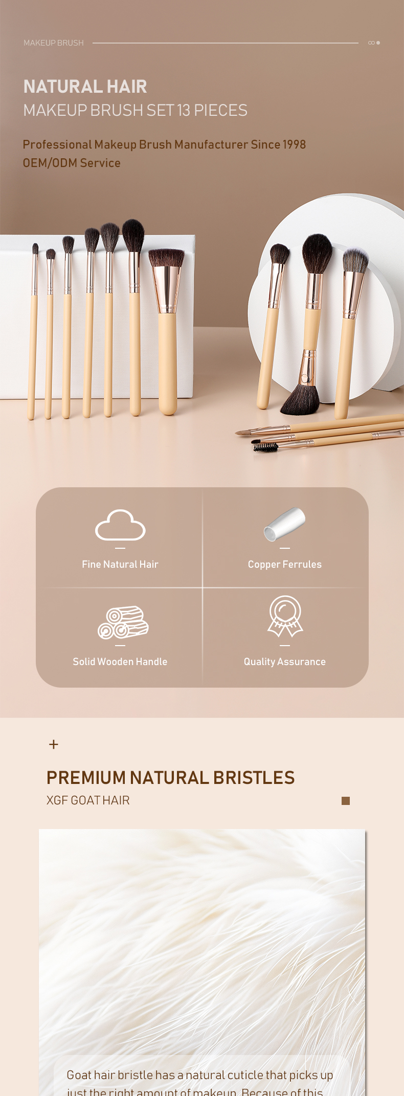 Cosmetic Brush Handle Detail
