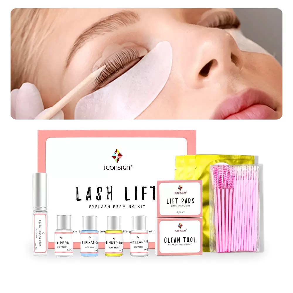 Professional Vegan Semi-Permanent Eyelash Lifting Set Private Label Liquid Form