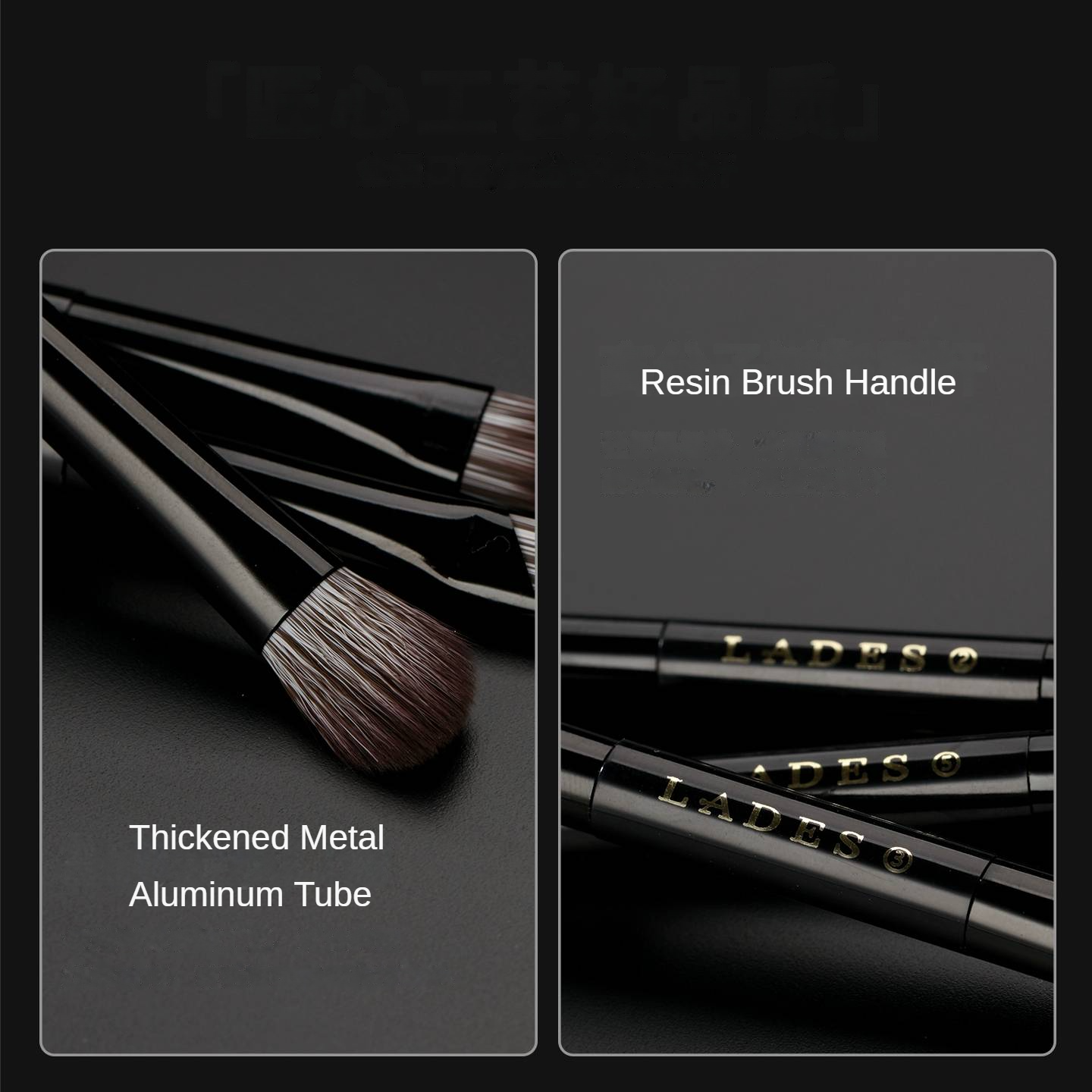 Dual-Ended Vegan Luxury Makeup Brushes Set High Quality Custom Logo Private Label Resin Handle Face Cosmetic Kit Brushes