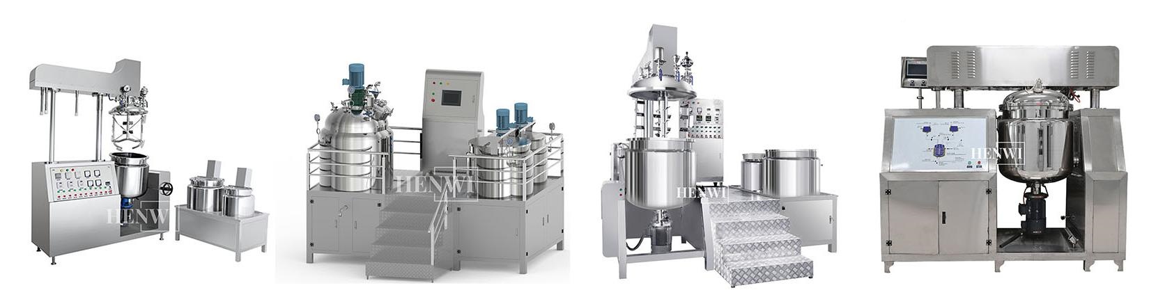 Hydraulic lifting vacuum emulsifier mixer