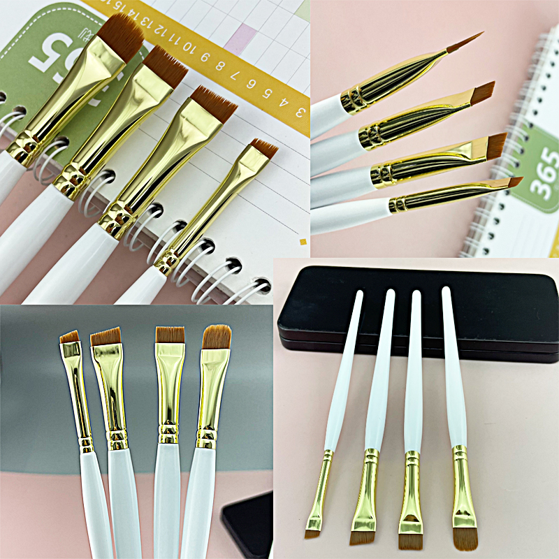 Factory OEM$ODM Eyebrow Eyelash Brush Eyebrow Mascara Brush with Opp Bag White Eyebrow Brush