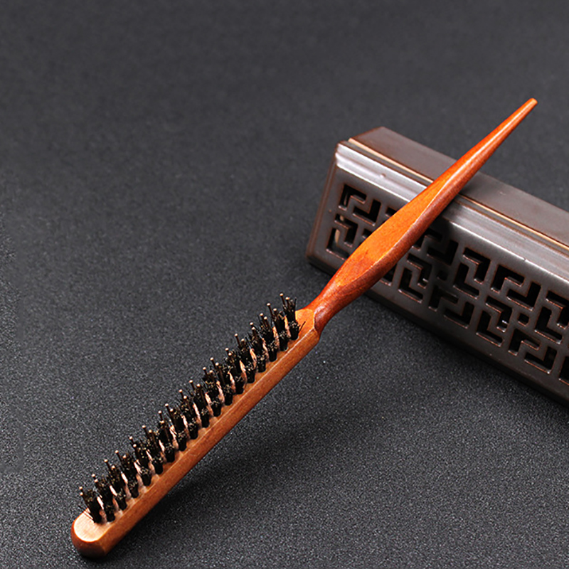 Factory Custom logo Natural Hair Makeup Acetate Custom Boar Bristles Detangling Hair Brush for Women