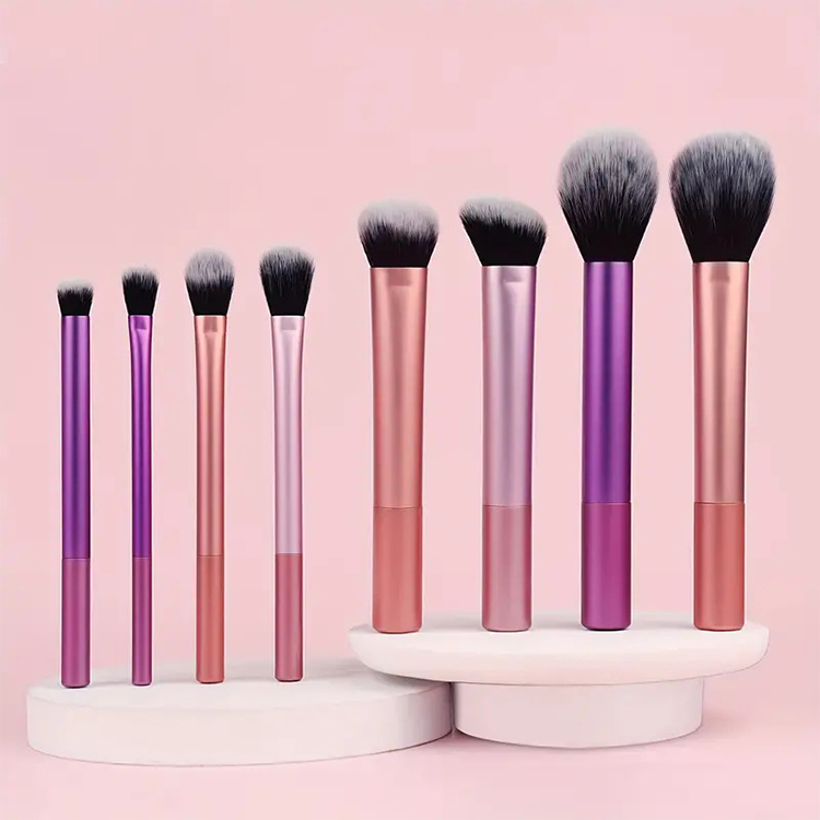 Professional 8pcs Makeup Brush Set Small Size Powder Blush Eyeshadow Highlighter with Handle Use Eye Face Compatible Foundation