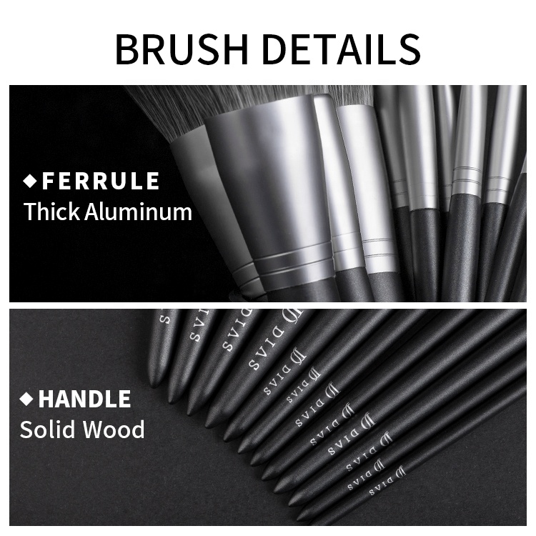 12Pcs High Quality Eco Ever Beauty Custom Logo Professional Luxury Vegan Cosmetic Buy Make up Brushes