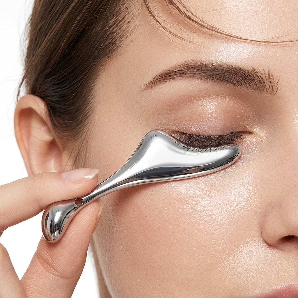 Private Label Zinc Alloy Eye Cream Applicator Facial Massage Tools Face Cream Cosmetic Scoop