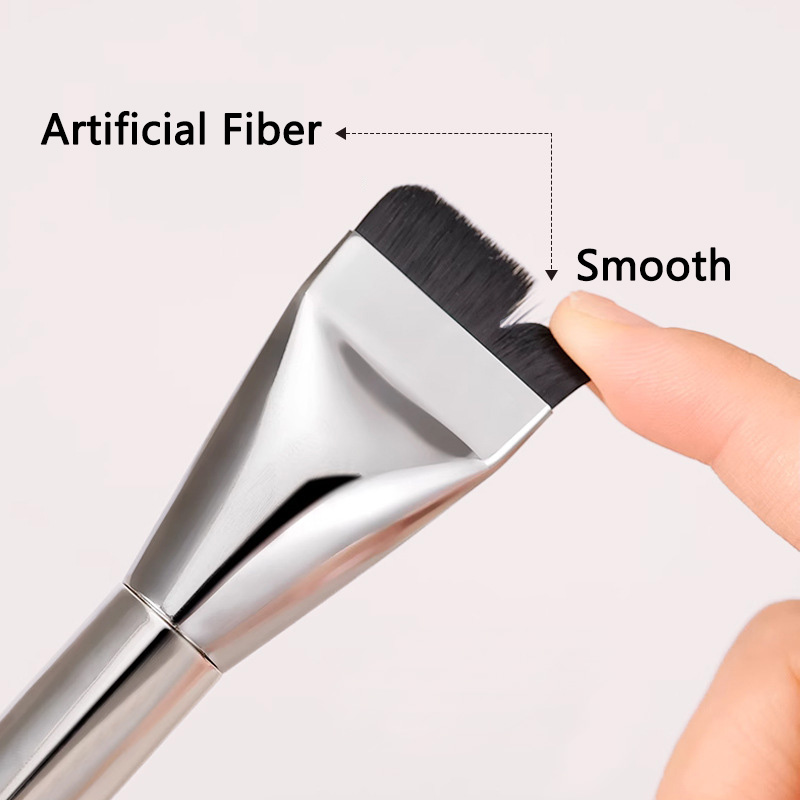 Custom Logo Synthetic Hair Foundation Brush Flat Makeup Brush