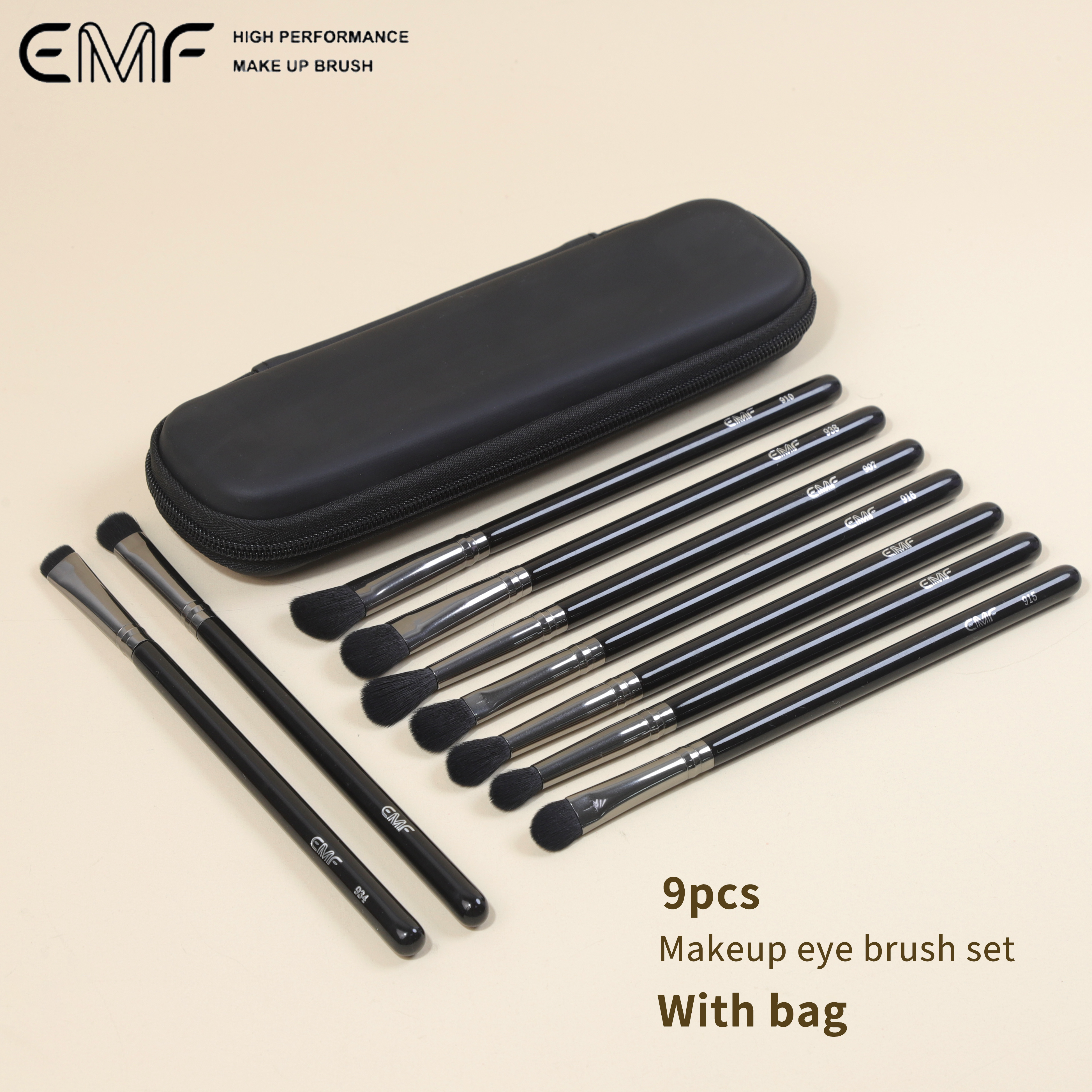 EMF Cosmetic Tools Kit Eyeshadow Synthetic Hair Eyebrow Blending Brushes Concealer Compatible Wholesale Makeup Kit