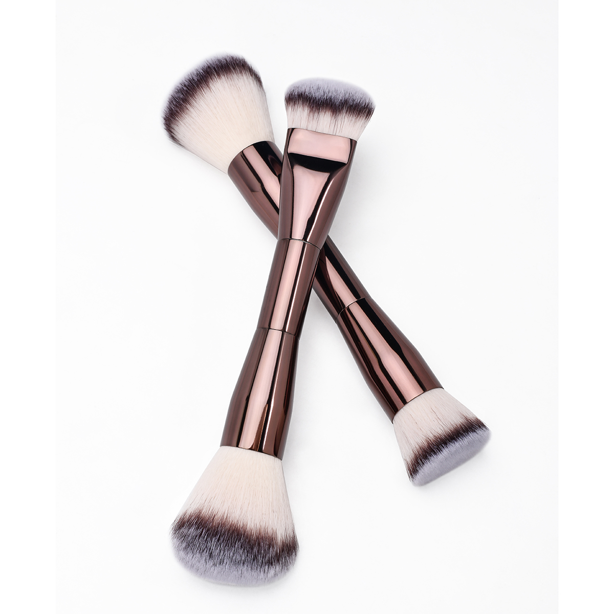Hourglass Luxury Factory Price Aluminum Handle Dual Ended Liquid Foundation Brush Cream Makeup Brush