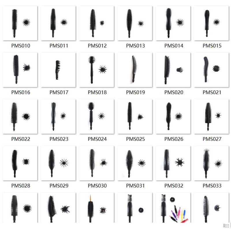 Assorted Luxury Rubber Mascara Brush Applicator