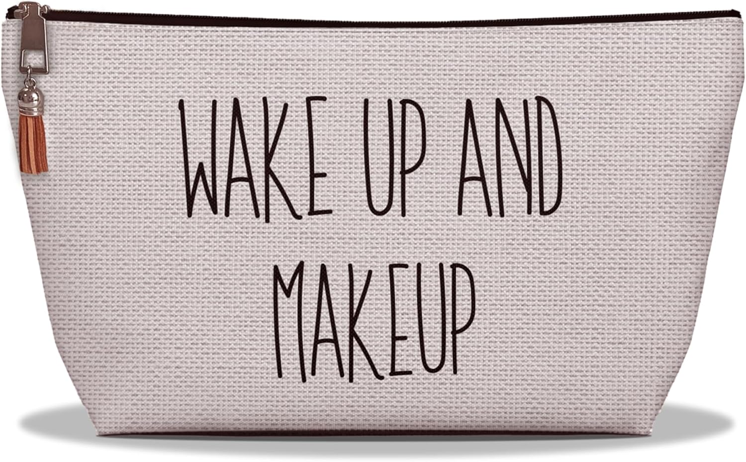 Fashionable Eco-Friendly Canvas Cosmetic Bag Zipper Portable Waterproof for Toiletry Pouch for Makeup Beauty Products Low