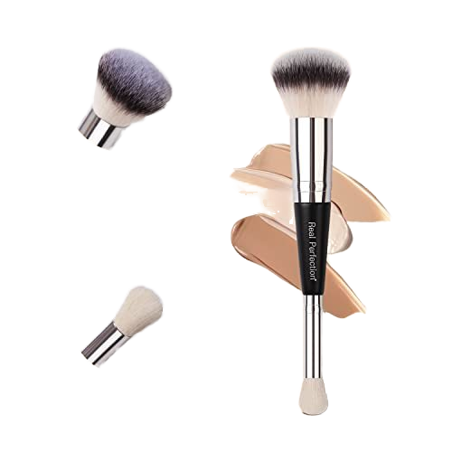 Professional 3-Piece Multifunctional Synthetic Hair Makeup Brush Set with Resin Handle for Foundation Concealer Application Face
