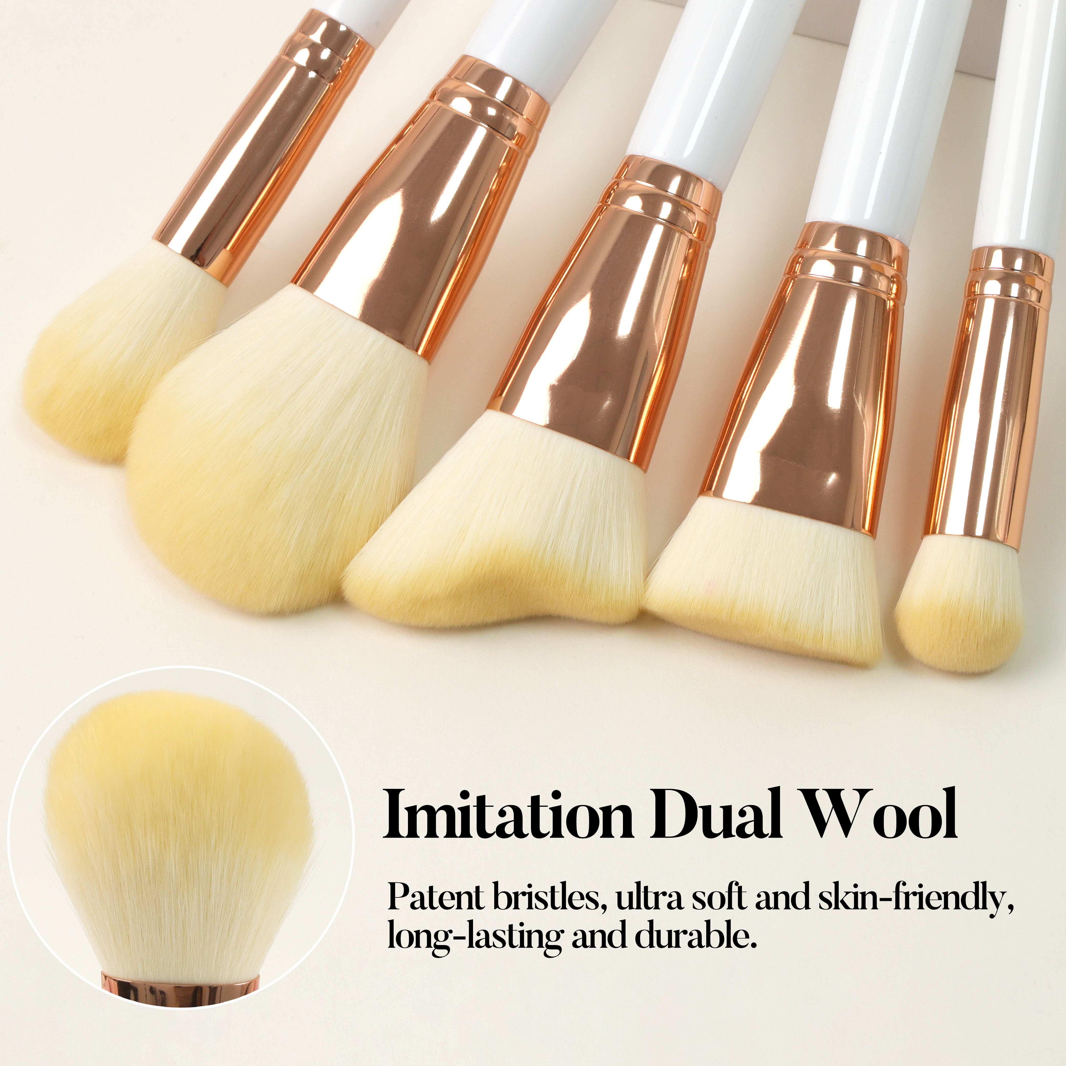 Premium Synthetic Hair Makeup Brush Set 15pcs Professional Custom Logo Private Label Cosmetic Brushes Wholesale Factory Direct