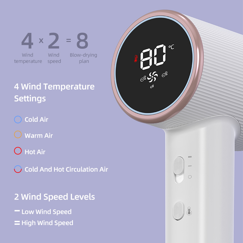 AI Intelligent Hair Dryer With BLDC Motor - Professional Salon-Grade High-Speed Blower, Smart Detection For Optimal Styling