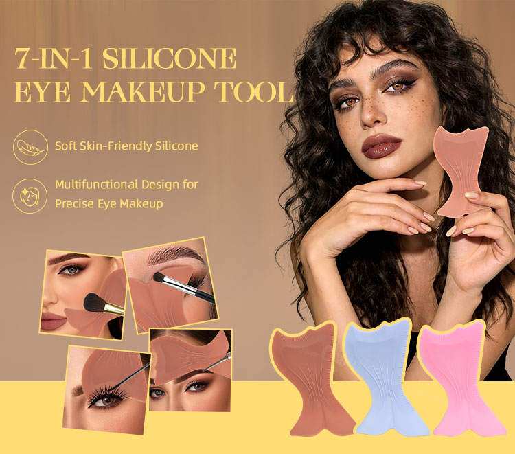 Silicone eye makeup stencil tool layout