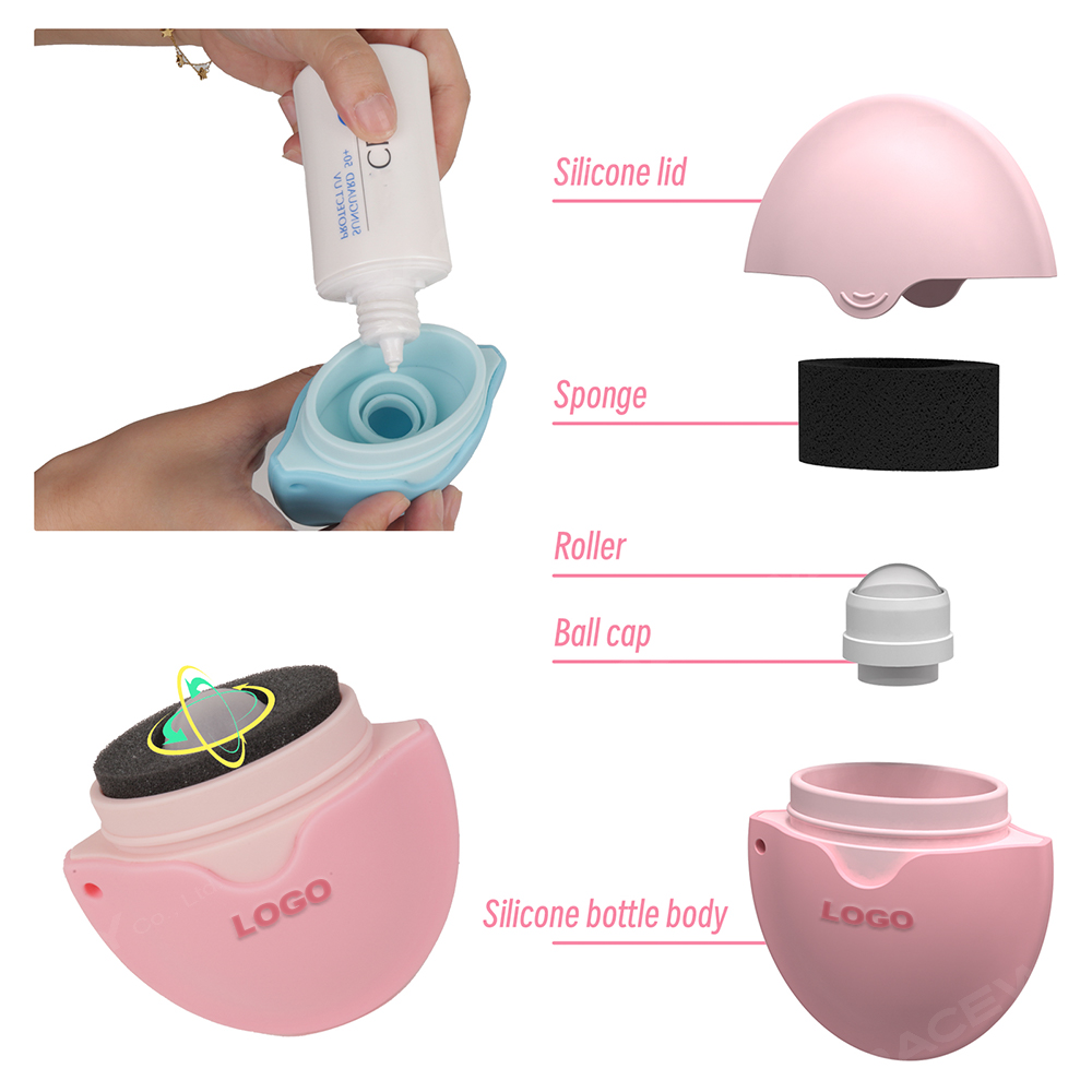 Factory Selling OEM Silicone Suncream Appplier Must Have Skincare Tool Luxury Gift Sun Protection Sunscreen Applicator Roller