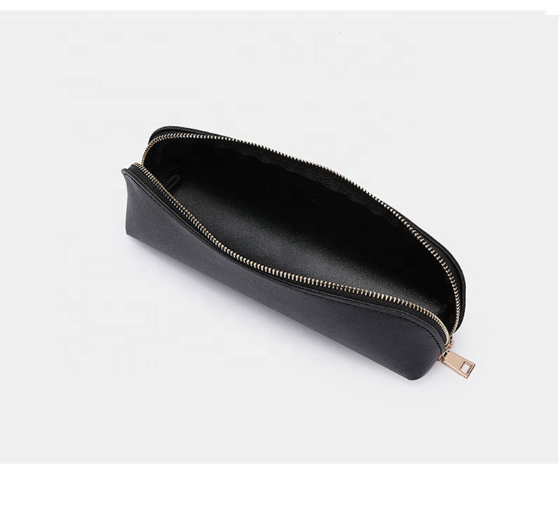High Quality Candy PU Leather Cosmetic Brushes Packaging Travel Makeup Brushes Zipper Holder Bag Private Label