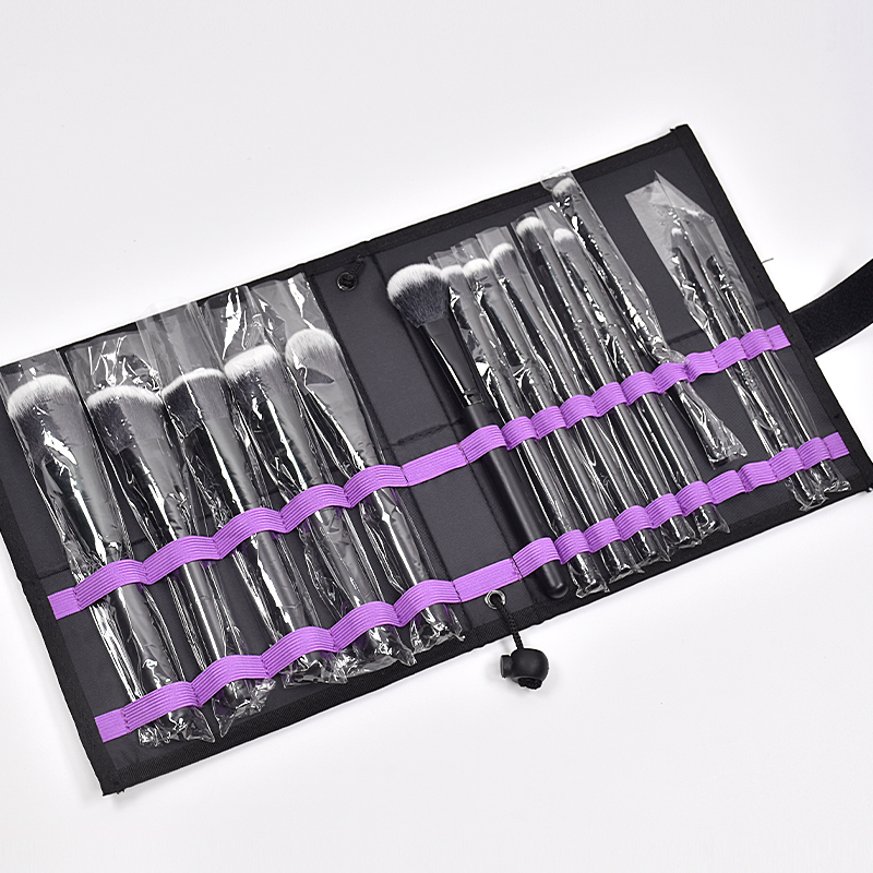 Custom logo Makeup Brush Set Natural Luxury High Quality Black Hair Black Handle Factory Manufacturer Makeup Brush