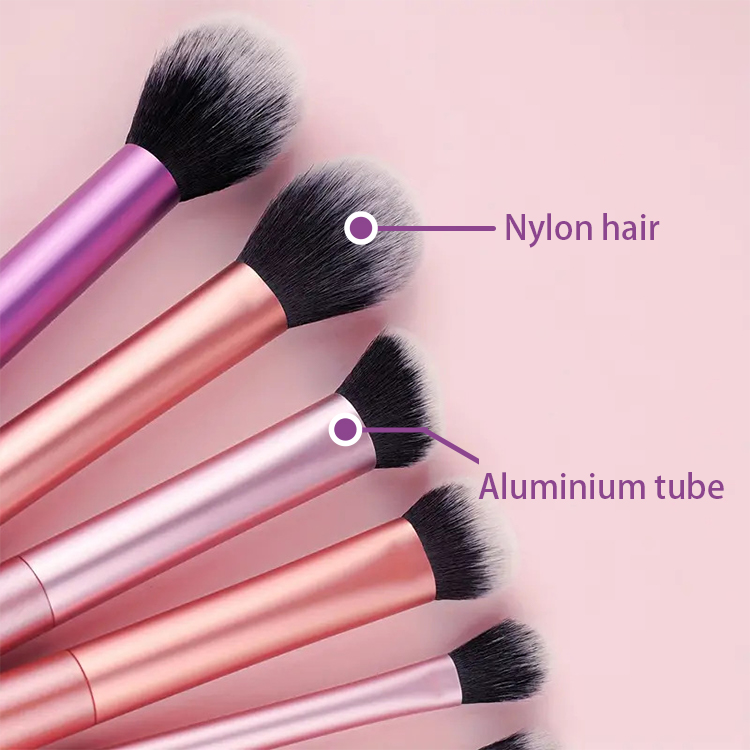 Professional 8pcs Makeup Brush Set Small Size Powder Blush Eyeshadow Highlighter with Handle Use Eye Face Compatible Foundation