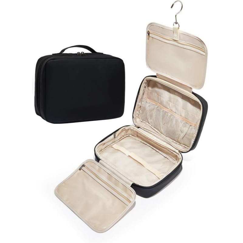 Factory OEM Design Travel Cosmetic Bags Portable Makeup Bag Toiletry Pouch Skincare Hanging Bag for Washing Beauty