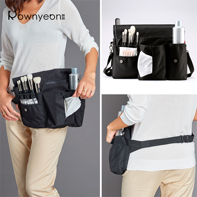 Rownyeon Custom High Quality Professional Cosmetic Brush Set Kits Waist Brush Belt Bag Manufacturer