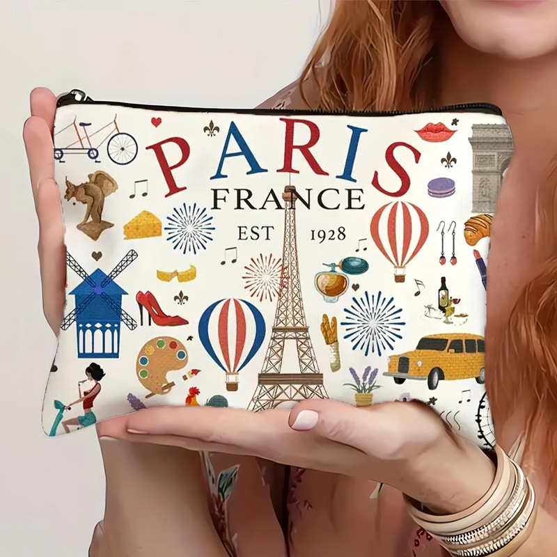 Wholesale Private Label Women Travel Personal Pouch Custom Logo Printed Cotton Canvas Cosmetics Bag Bulk Toiletry Organizer