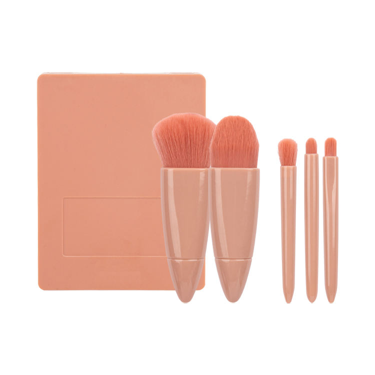 Home Travel Wholesale High Quality Private Label Custom Logo Professional Mini Face Makeup Brush Set with Mirror Box Nylon