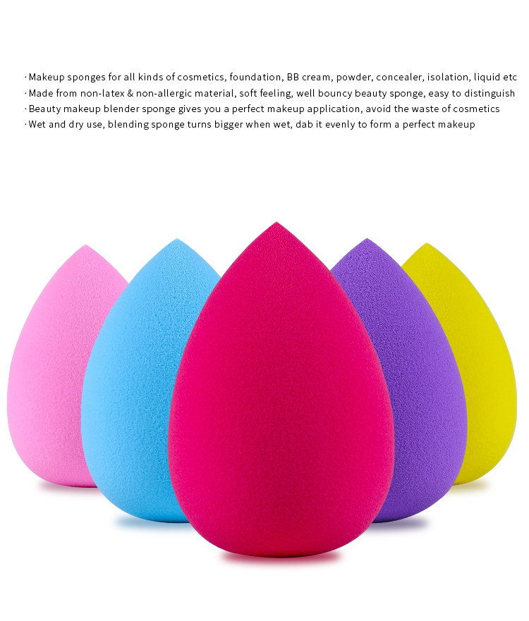 Beauty Personal Care Skin Care Tools Face Care Washable Eco-Friendly Latex Free Beauty Eggs Customizable Colors Makeup Sponge