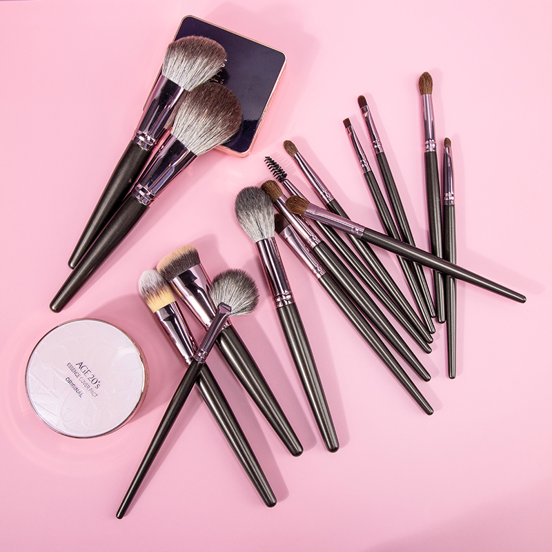 HXT-109 Factory OEM 15 Pcs Makeup Brushes Kit Real Hair Cosmetic Makeup Brushes Manufacturers China