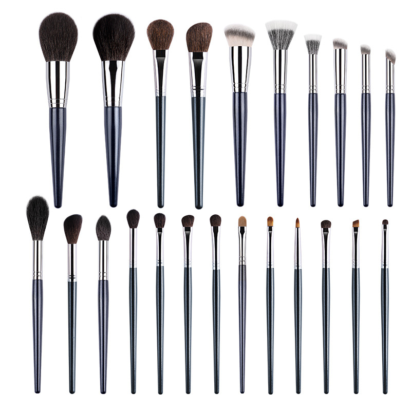 Custom Private Label Single Black Natural Animal Hair Professional Makeup Brush Set for Manufacturers Soft Makeup Brushes Tool